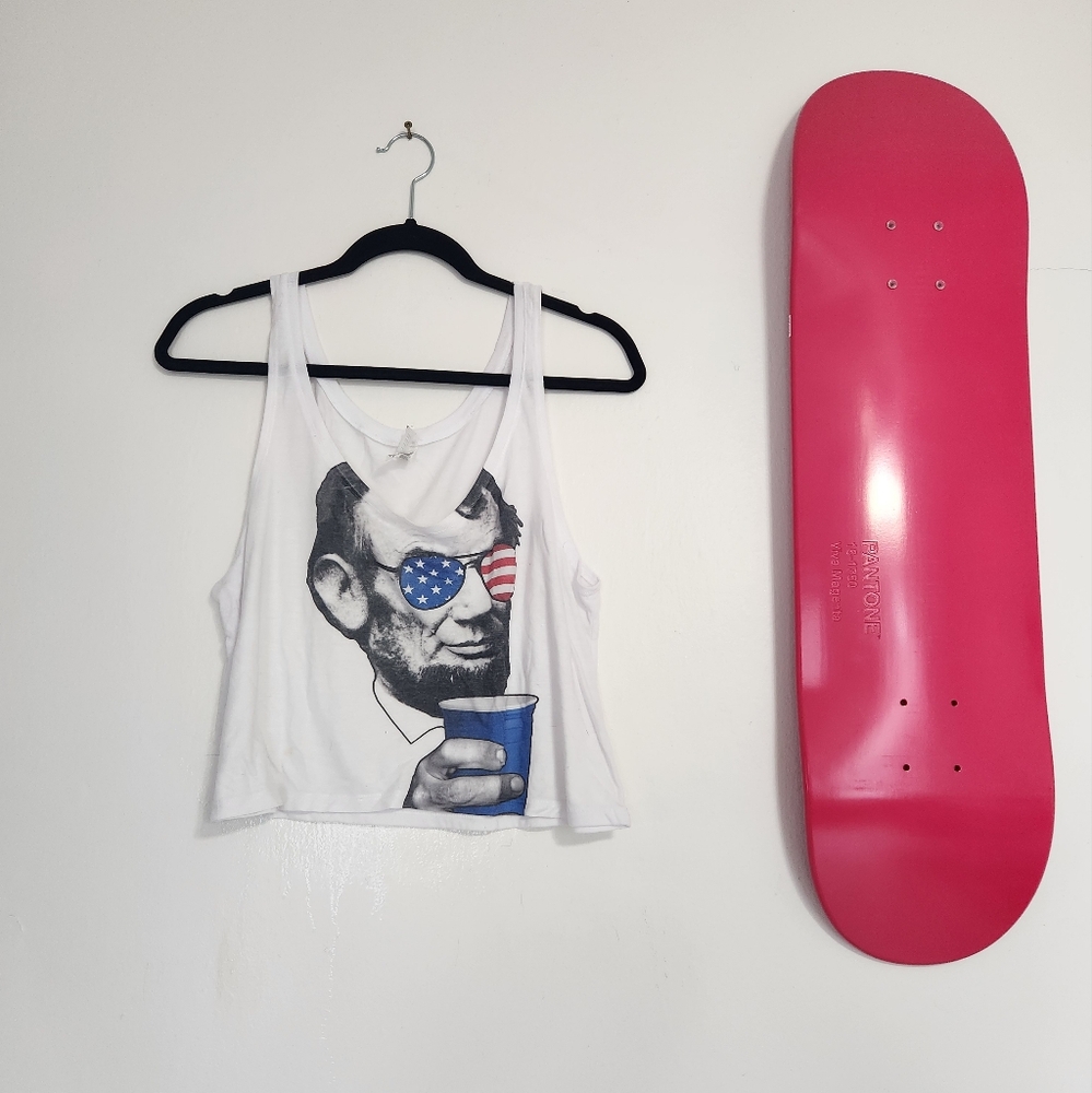 White Tank Top with Graphic Print